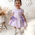 Evie Lou Purple Gingham Girls Dress