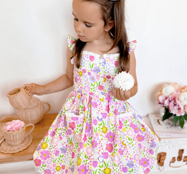 Flower Fields Girls Floral Dress