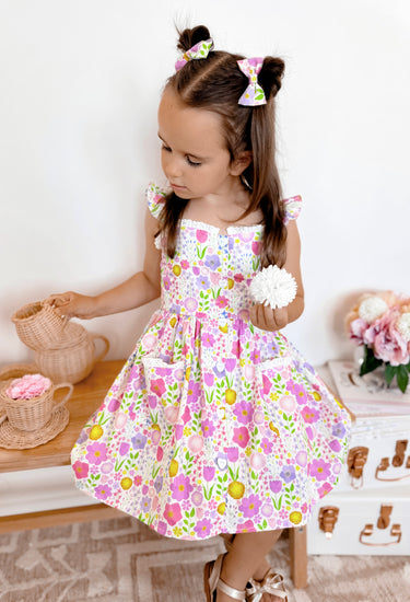 Flower Fields Girls Floral Dress