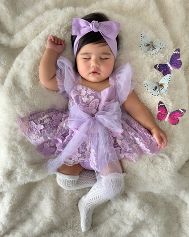 Headband Pink And Purple Tutu For Baby Lilac Pink Rose Baby Girl