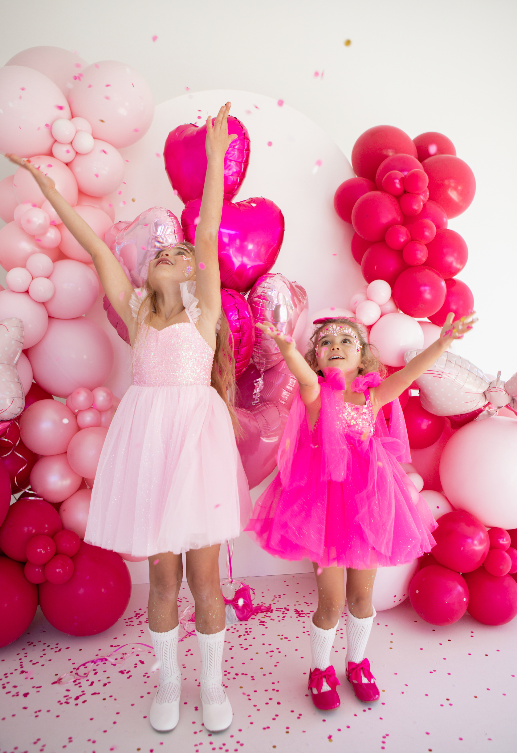 Aurelia Fuchsia Pink Sequin Girls Party Dress