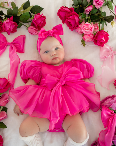 Fuchsia Pink Dolly Baby Girl Hair Accessories Arabella & Rose Fuchsia Pink Dolly Baby Girl Hair Accessories Arabella & Rose