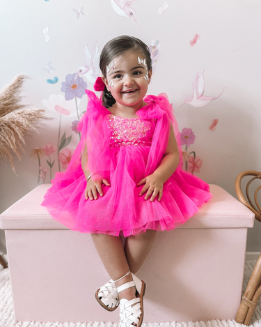 Fuchsia Pink Sparkle Baby Girl Hair Accessories Arabella & Rose Fuchsia Pink Sparkle Baby Girl Hair Accessories Arabella & Rose