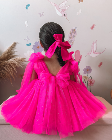 Aurelia Fuchsia Pink Sequin Girls Party Dress Aurelia Fuchsia Pink Sequin Girls Party Dress