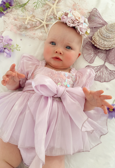 Calypso Purple Stretch Baby Girl Flower Crown