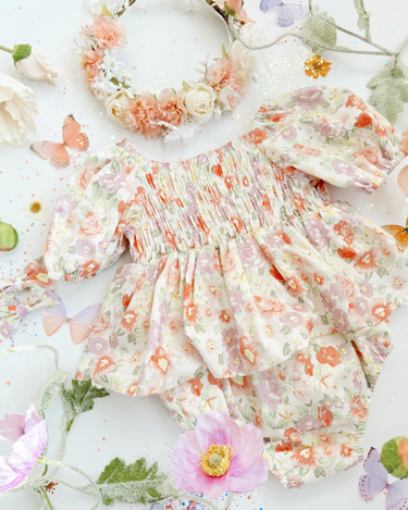 floral baby romper