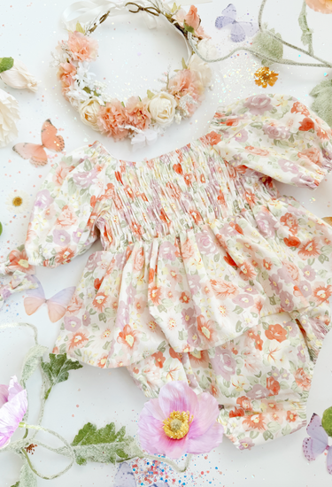 floral baby romper