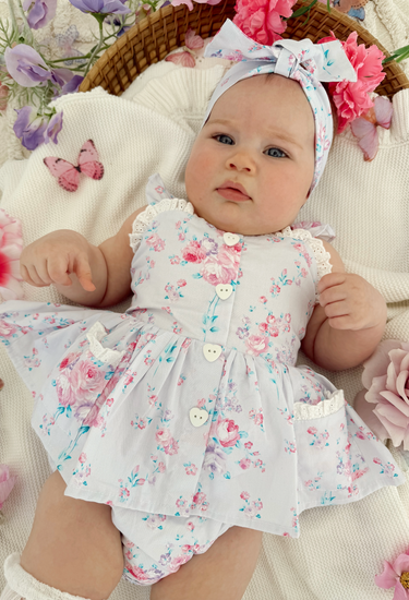 Loralai Baby Girl Floral Romper