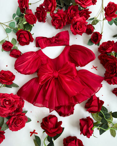 Dolly Ruby Red Baby Girl Romper