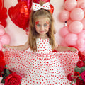 Be Mine White Heart Girls Party Dress