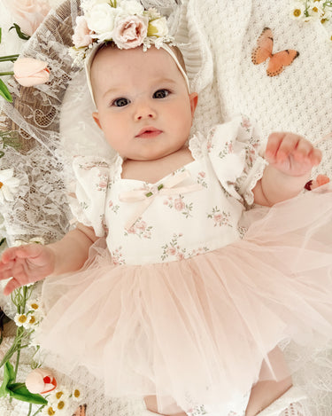 Odessa Flower Baby Girl Romper