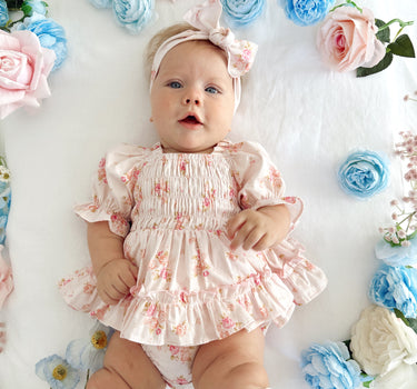 Spring Blossom Baby Girl Floral Romper