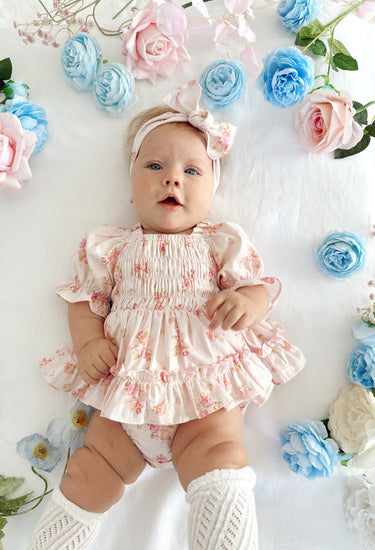Spring Blossom Baby Girl Floral Romper