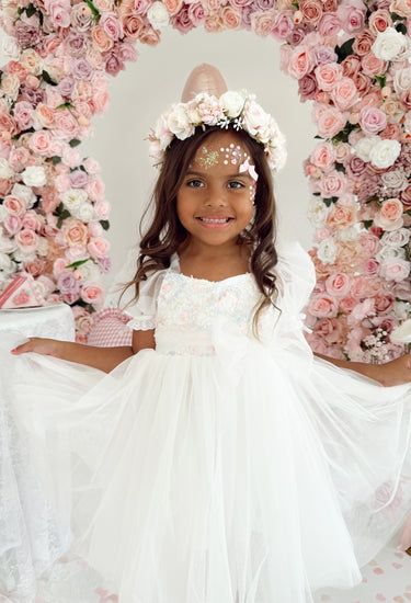 A line princess floor length flower girl dress best sale