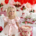 Berry Bliss Pink Baby Girl Gingham Romper