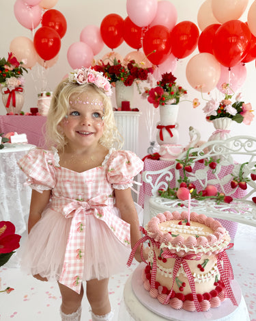 Berry Bliss Pink Baby Girl Gingham Romper