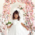 Alette Matte White Organza Flower Girl Dress