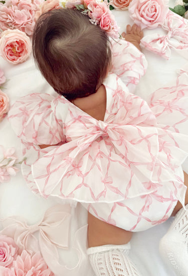 Pretty In Pink Organza Baby Girl Romper