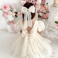 Alette Matte Cream Organza Flower Girl Dress