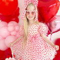 Sweetheart Pink Heart Girls Party Dress