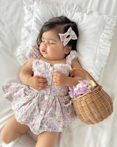 Violet Floral Baby Girl Floral Romper