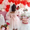 Sweet Strawberry Pink Girls Gingham Dress