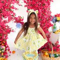 Sorrento Citrus Girls Floral Dress