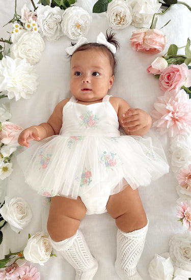 Primrose White Baby Girl Tulle Hair Accessories