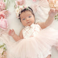 Rosette Bow Baby Girl Romper