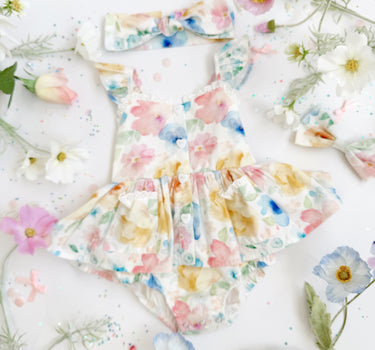 Sable Baby Girl Floral Romper