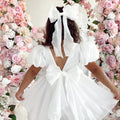 Alette Matte White Organza Flower Girl Dress