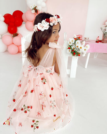 girls tea party dress Tea Party Girls Pink Tulle Dress