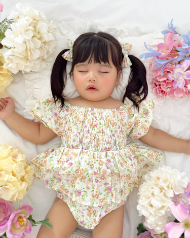 Clara Blossom Baby Girl Floral Romper