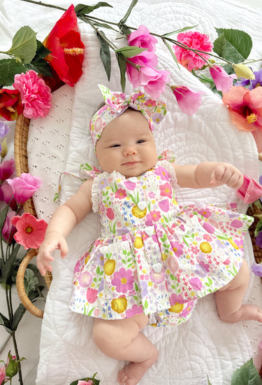 Flower Fields Baby Girl Floral Romper