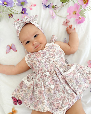 Violet Floral Baby Girl Floral Hair Accessories