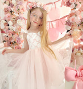 Fairy Tale Bow Girls Party Dress