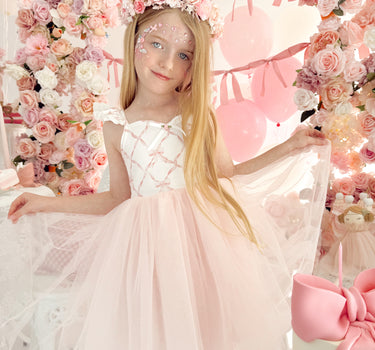 Fairy Tale Bow Girls Party Dress