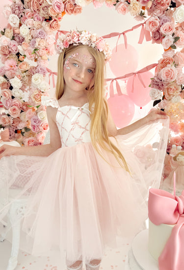 Fairy Tale Bow Girls Party Dress