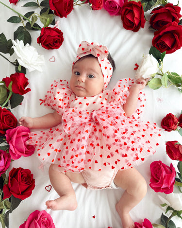 Lover Pink Heart Baby Girl Romper