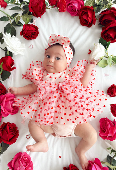 Lover Pink Heart Baby Girl Romper