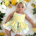 Sorrento Citrus Baby Girls Floral Romper