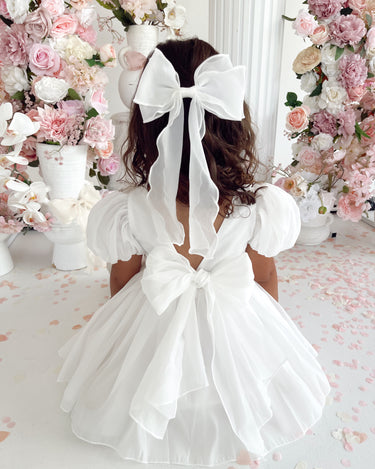 organza flower girl dress High-Neck Ball Gown Long/Floor-Length Organza Flower Girl Dress With Beaded - Flower Girl Dresses