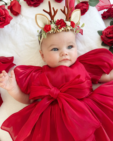 Dolly Ruby Red Baby Girl Romper – Special Occasion Wear – Arabella & Rose Dolly Ruby Red Baby Girl Romper – Special Occasion Wear – Arabella & Rose