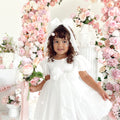 Alette Matte White Organza Flower Girl Dress