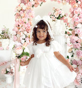 Alette Matte White Organza Flower Girl Dress