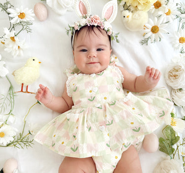 Juni Daisy Baby Girl Floral Romper