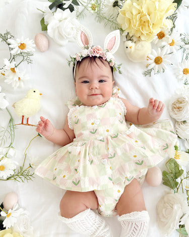 Juni Daisy Baby Girl Floral Romper