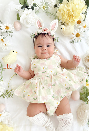 Juni Daisy Baby Girl Floral Romper