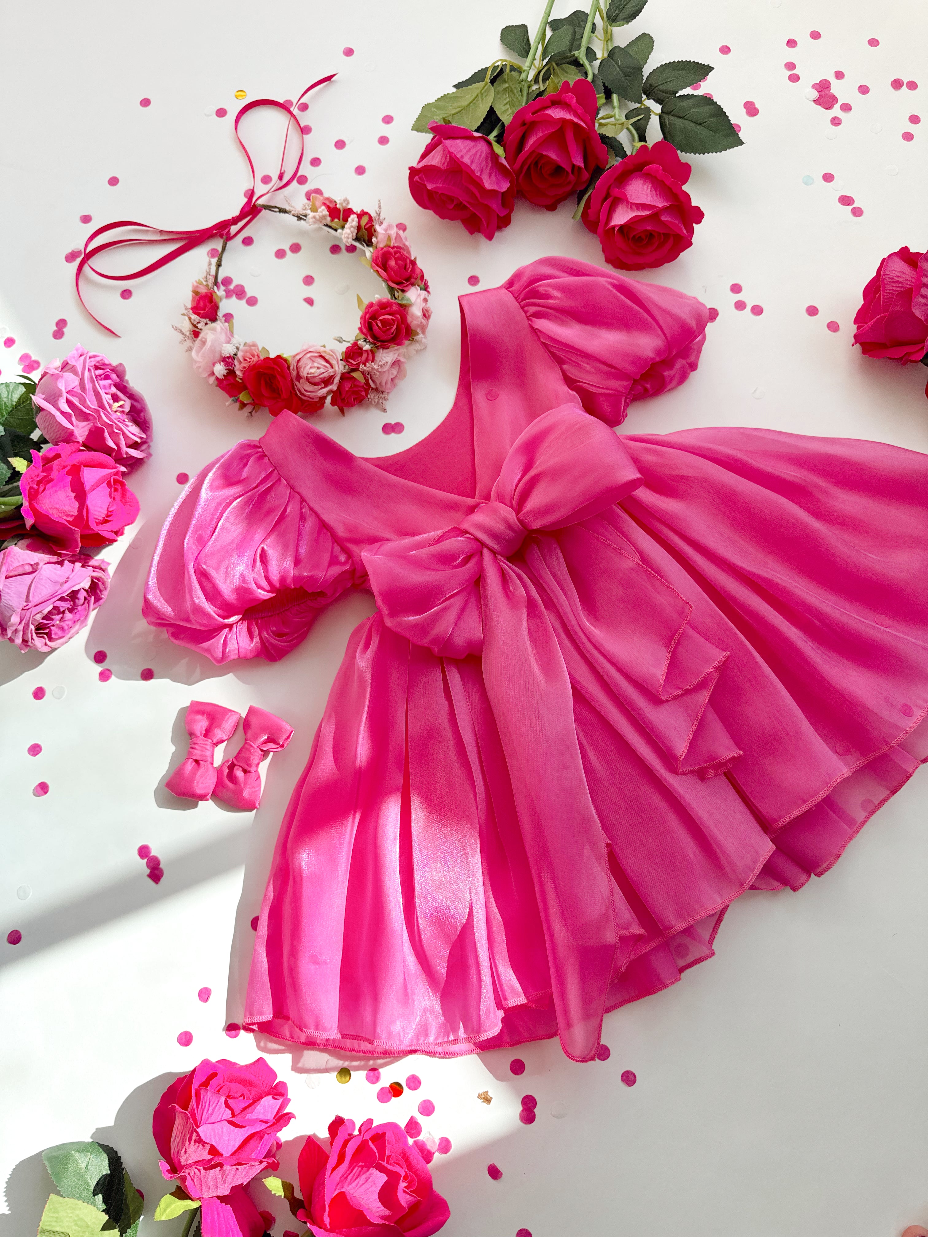 Tabitha Fuchsia Pink Girls Party Dress