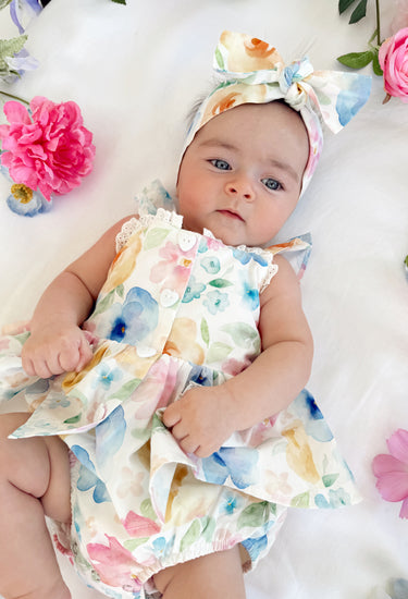 Sable Baby Girl Floral Romper